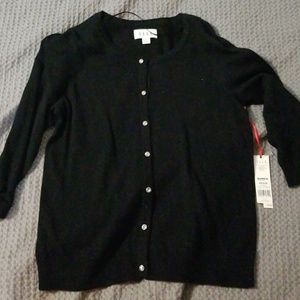 Black cardigan with crystal buttons